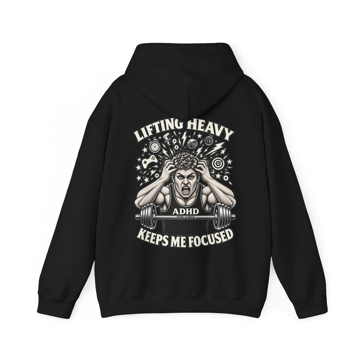 Gym Ginge product media | GG|Black|Strength Dept. Front|V1