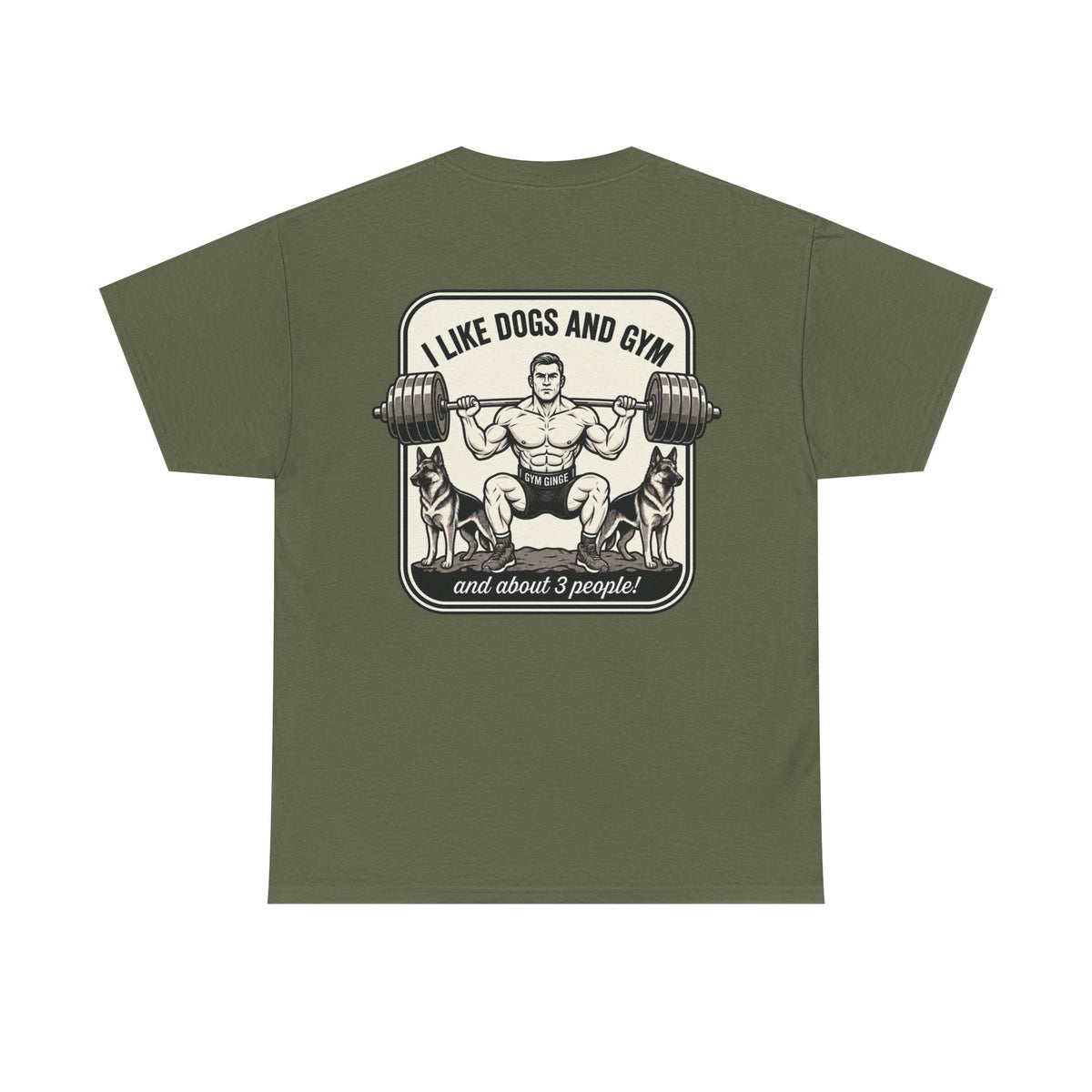 Military Green product view | GG|Military Green|Mens Gym Dogs Rear - Strength Dept. Front|V2