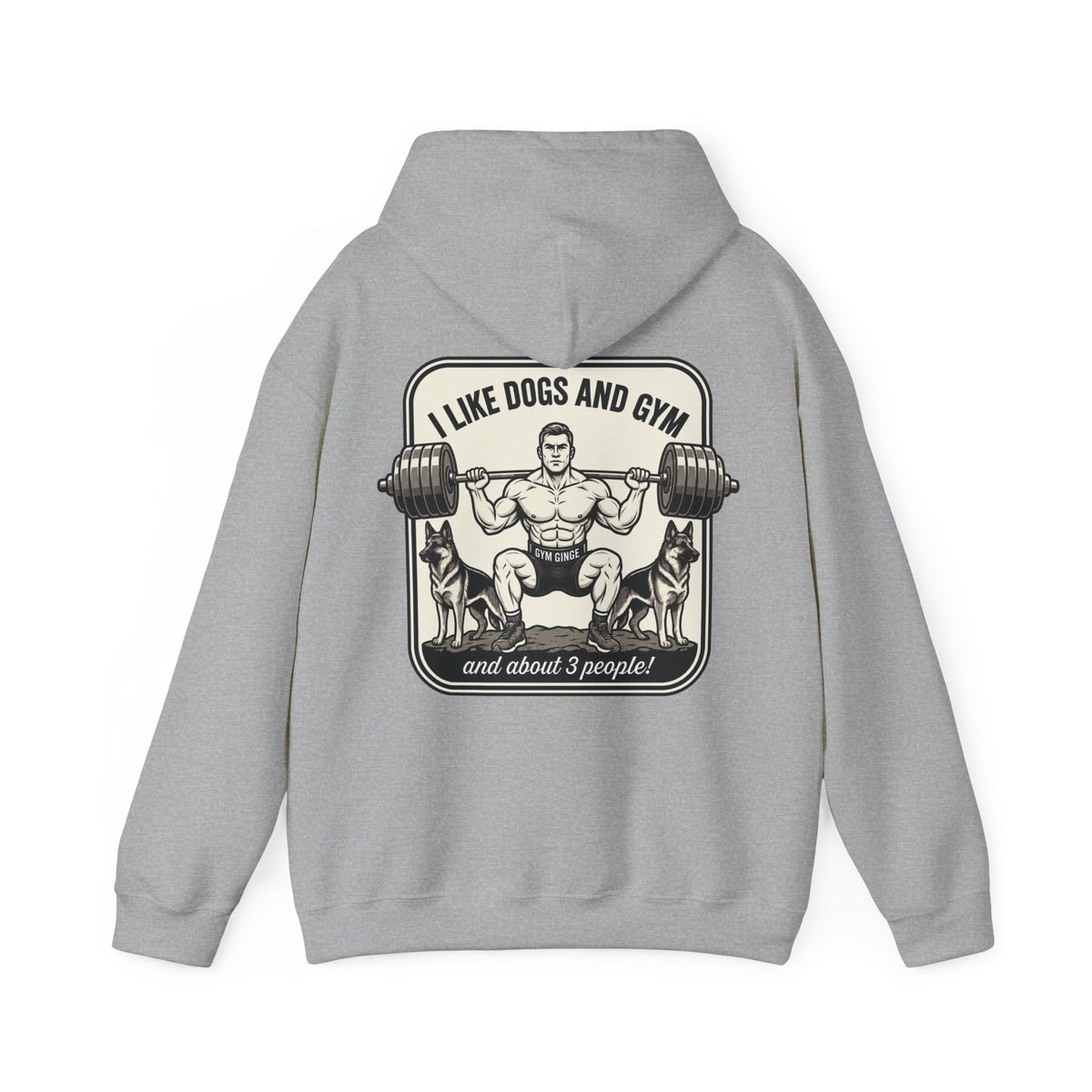 Gym Ginge product media | GG|Sport Grey|Mens Gym Dogs - Strength Dept. Hoodie|V1