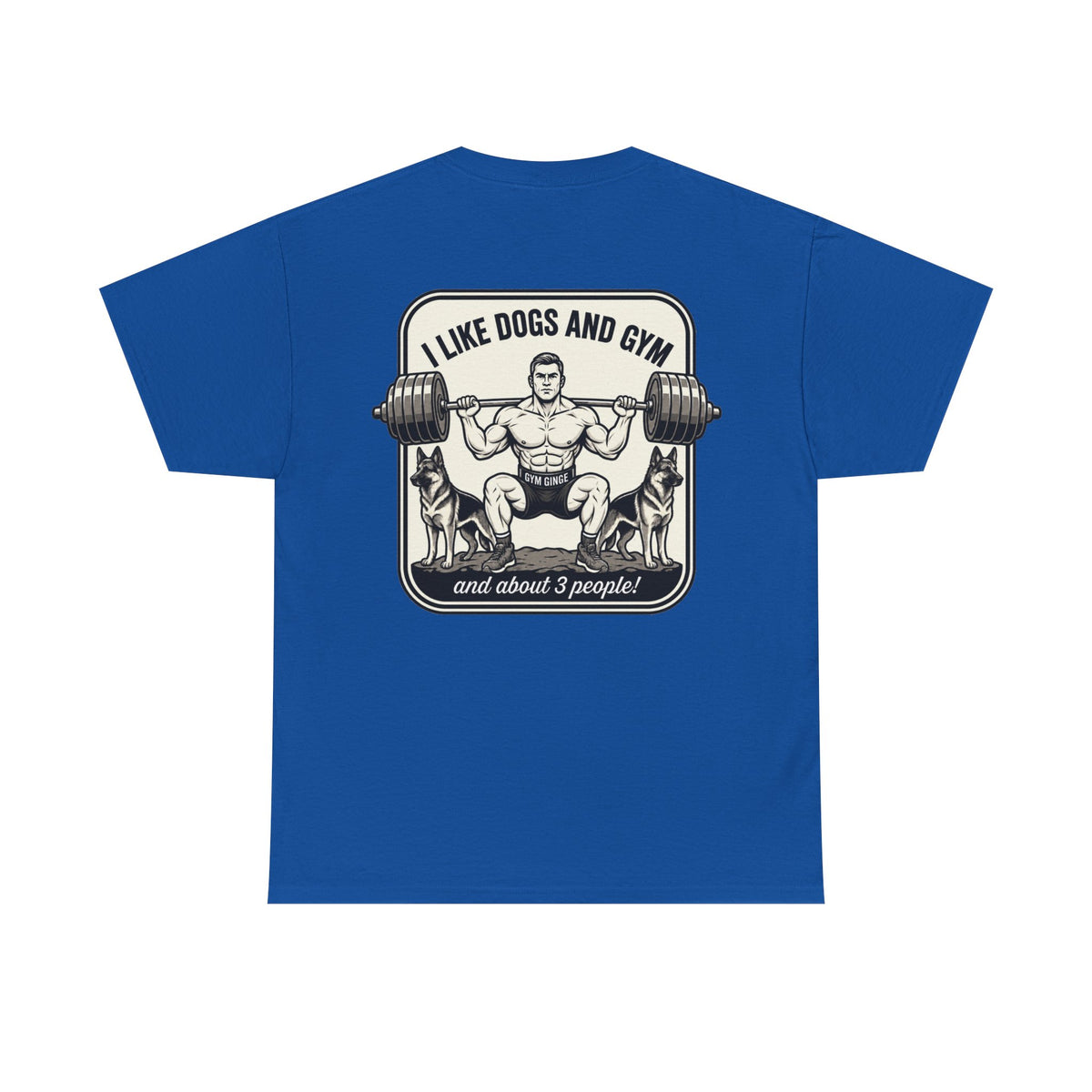 Gym Ginge product media | GG|Royal|Mens Gym Dogs - Rear Only T-Shirt|V1