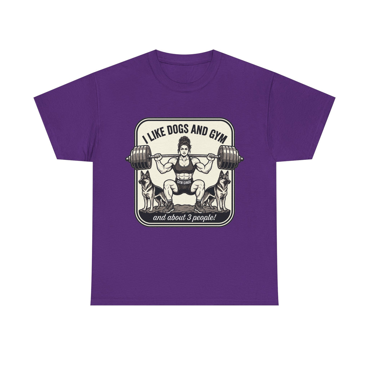 Gym Ginge product media | GG|Purple|Ladies Gym Dogs - Front Only T-Shirt|V1