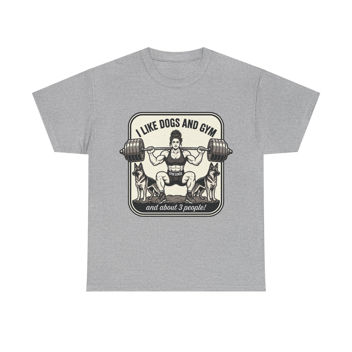 Gym Ginge product media | GG|Sport Grey|Ladies Gym Dogs - Front Only T-Shirt|V1