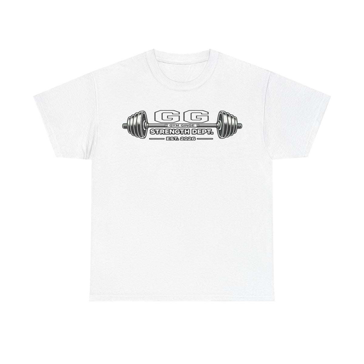 Gym Ginge product media | GG|White|Strength Dept. Barbell Front|V1