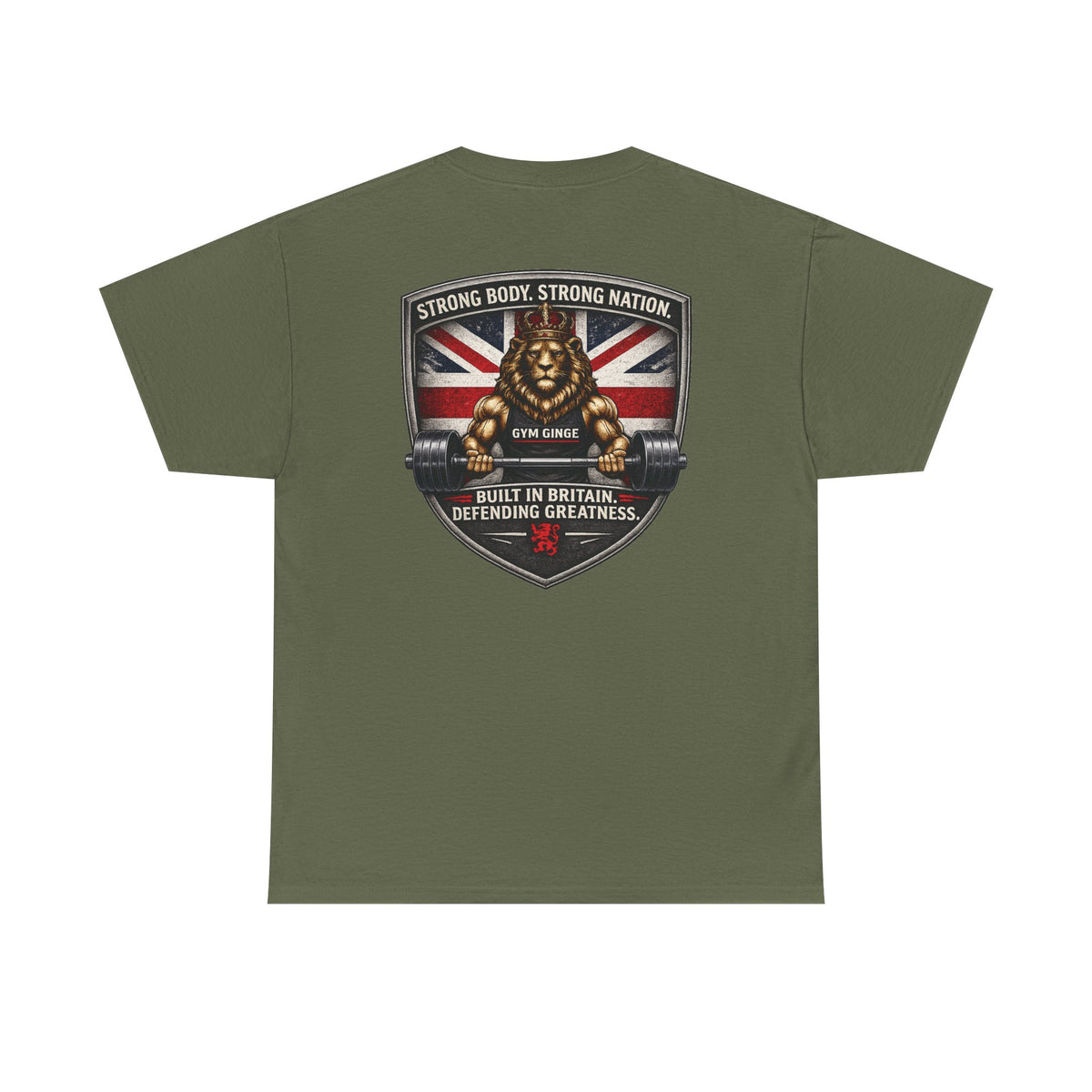Gym Ginge product media | GG|Military Green|Rear - Plain Front|V1