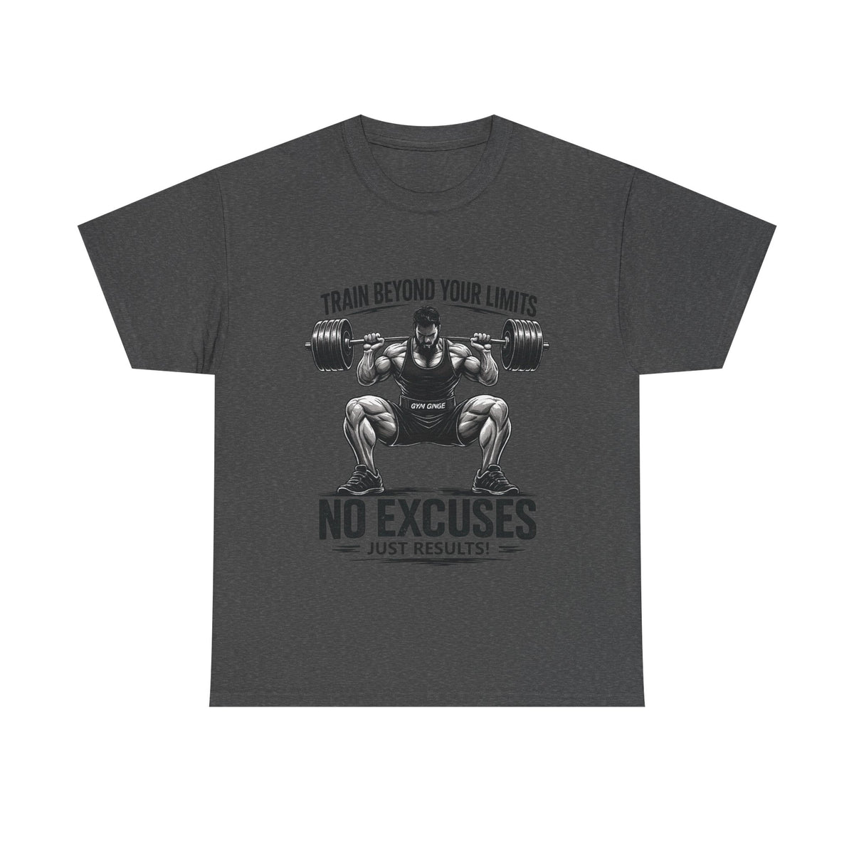 Gym Ginge product media | GG|Dark Heather|Beyond Limits Front Only|V1