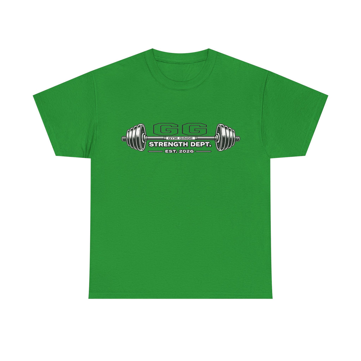 Gym Ginge product media | GG|Irish Green|Ladies ADHD Lifting V2 - Strength Dept. Front T-Shirt|V1