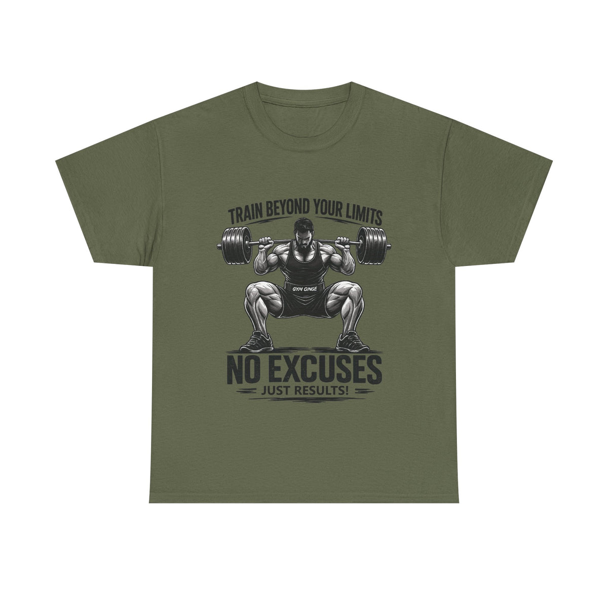 Gym Ginge product media | GG|Military Green|Beyond Limits Front Only|V1
