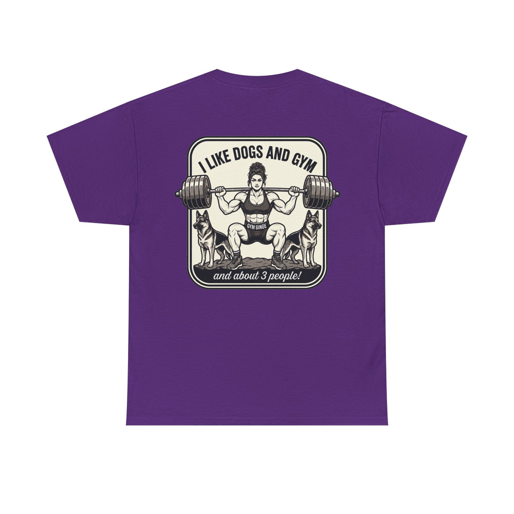 Gym Ginge product media | GG|Purple|Ladies Gym Dogs - Strength Dept. Front T-Shirt|V1