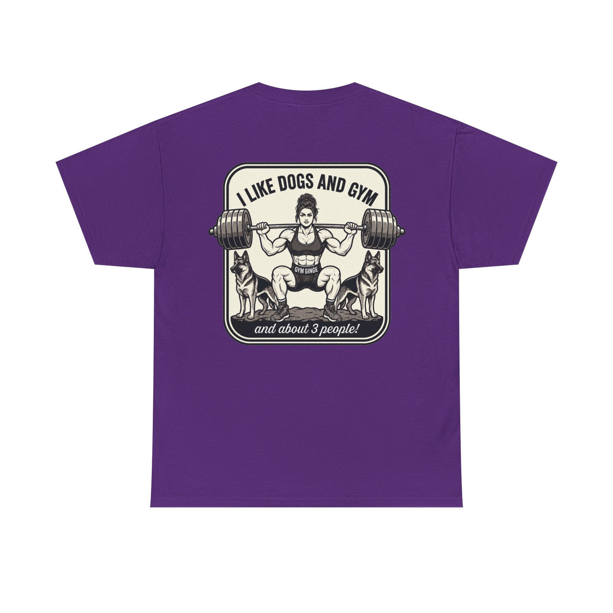 Gym Ginge product media | GG|Purple|Ladies Gym Dogs - Rear Only T-Shirt|V1