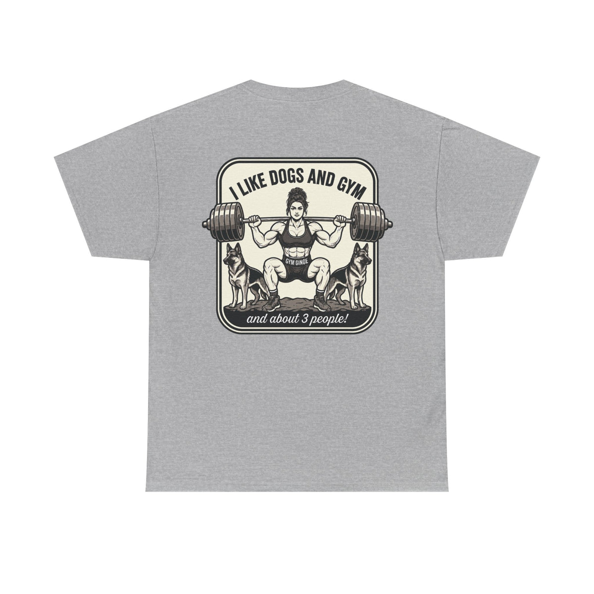 Sport Grey product view | GG|Sport Grey|Ladies Gym Dogs - Strength Dept. Front T-Shirt|V2