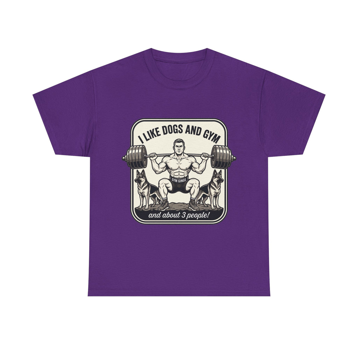 Gym Ginge product media | GG|Purple|Mens Gym Dogs - Front Only T-Shirt|V1