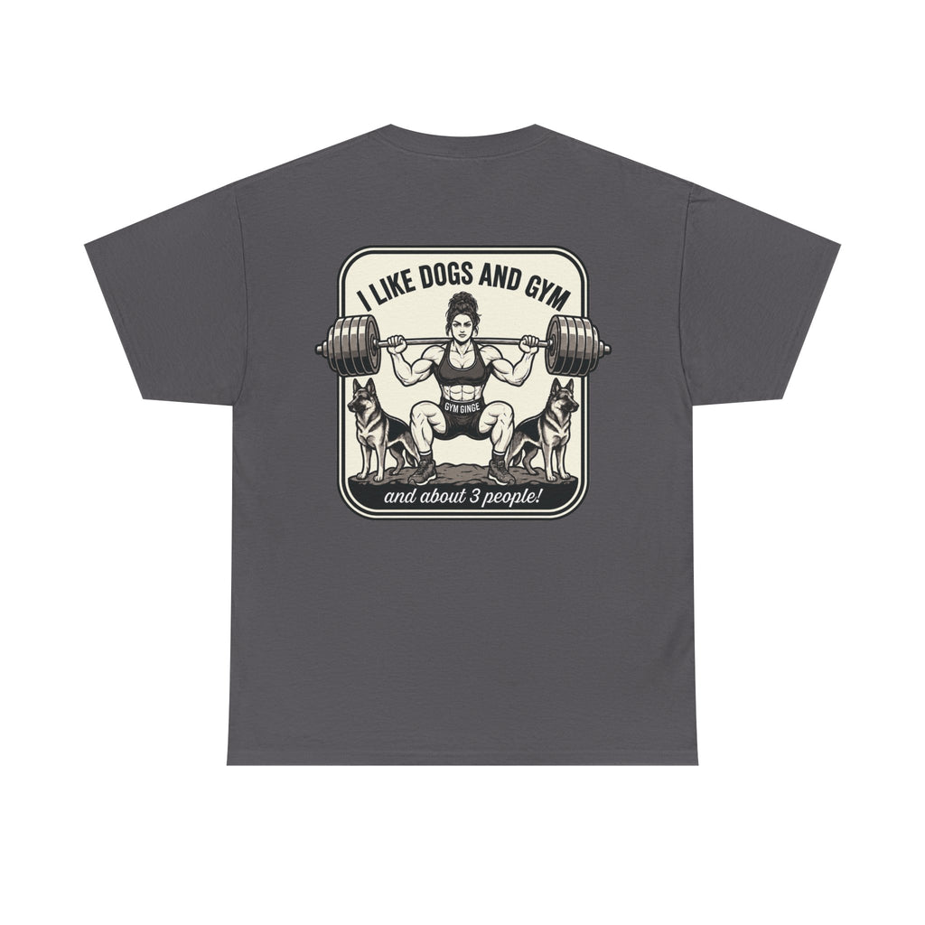 Charcoal product view | GG|Charcoal|Ladies Gym Dogs - Rear Only T-Shirt|V2