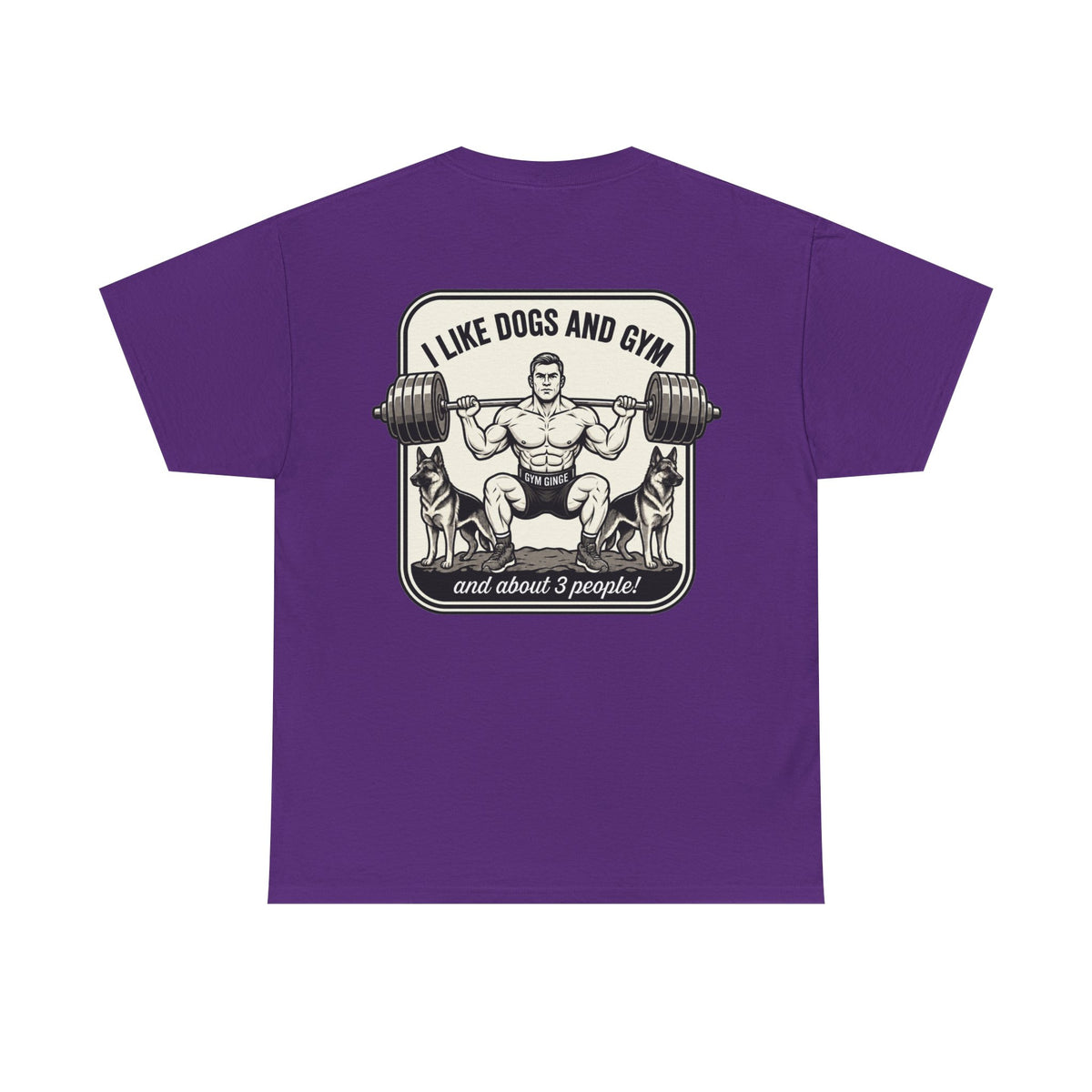 Gym Ginge product media | GG|Purple|Mens Gym Dogs - Rear Only T-Shirt|V1