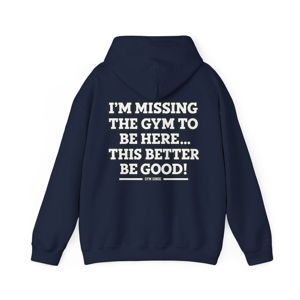 Gym Ginge product media | GG|Navy|Missing Gym Plain Front Hoodie|V1