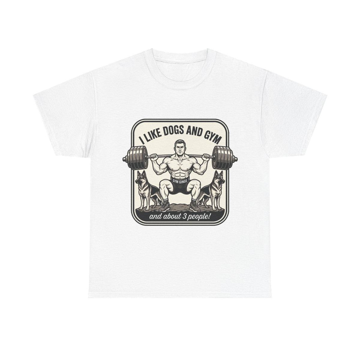Gym Ginge product media | GG|White|Mens Gym Dogs - Front Only T-Shirt|V1