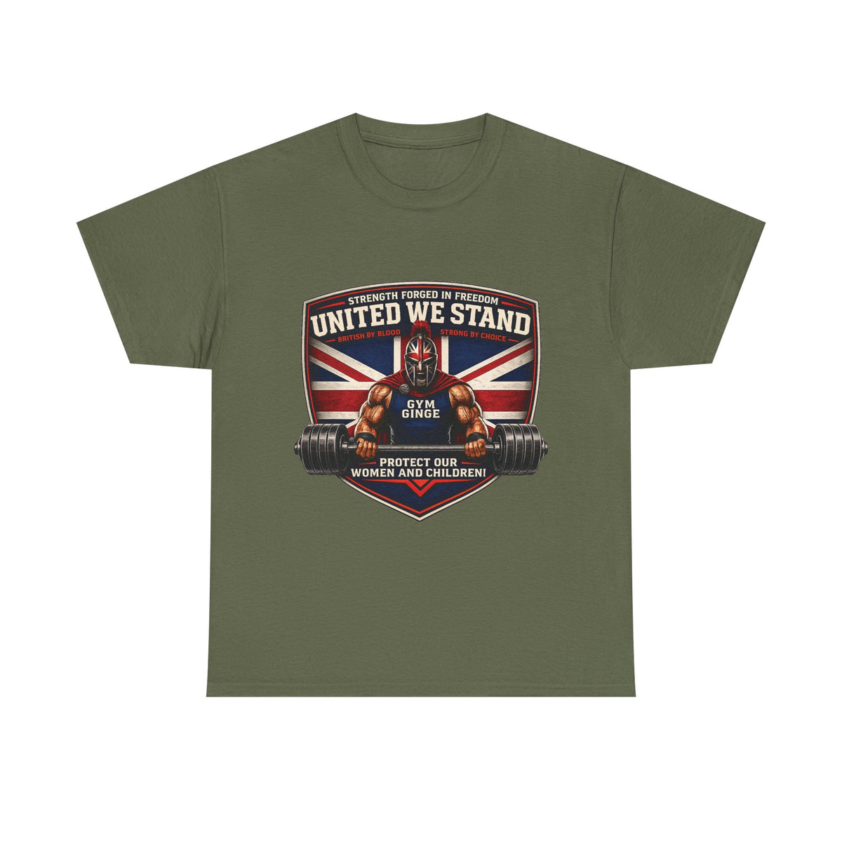 Gym Ginge product media | GG|Military Green|Spartan Front Only|V1