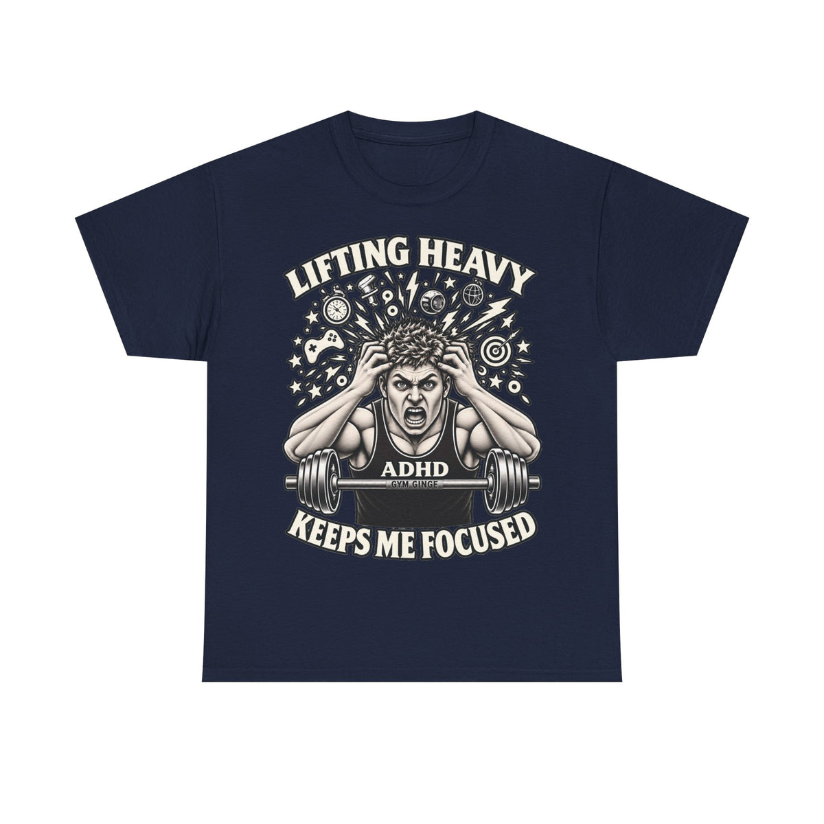 Gym Ginge product media | GG|Navy|ADHD Front Only|V1