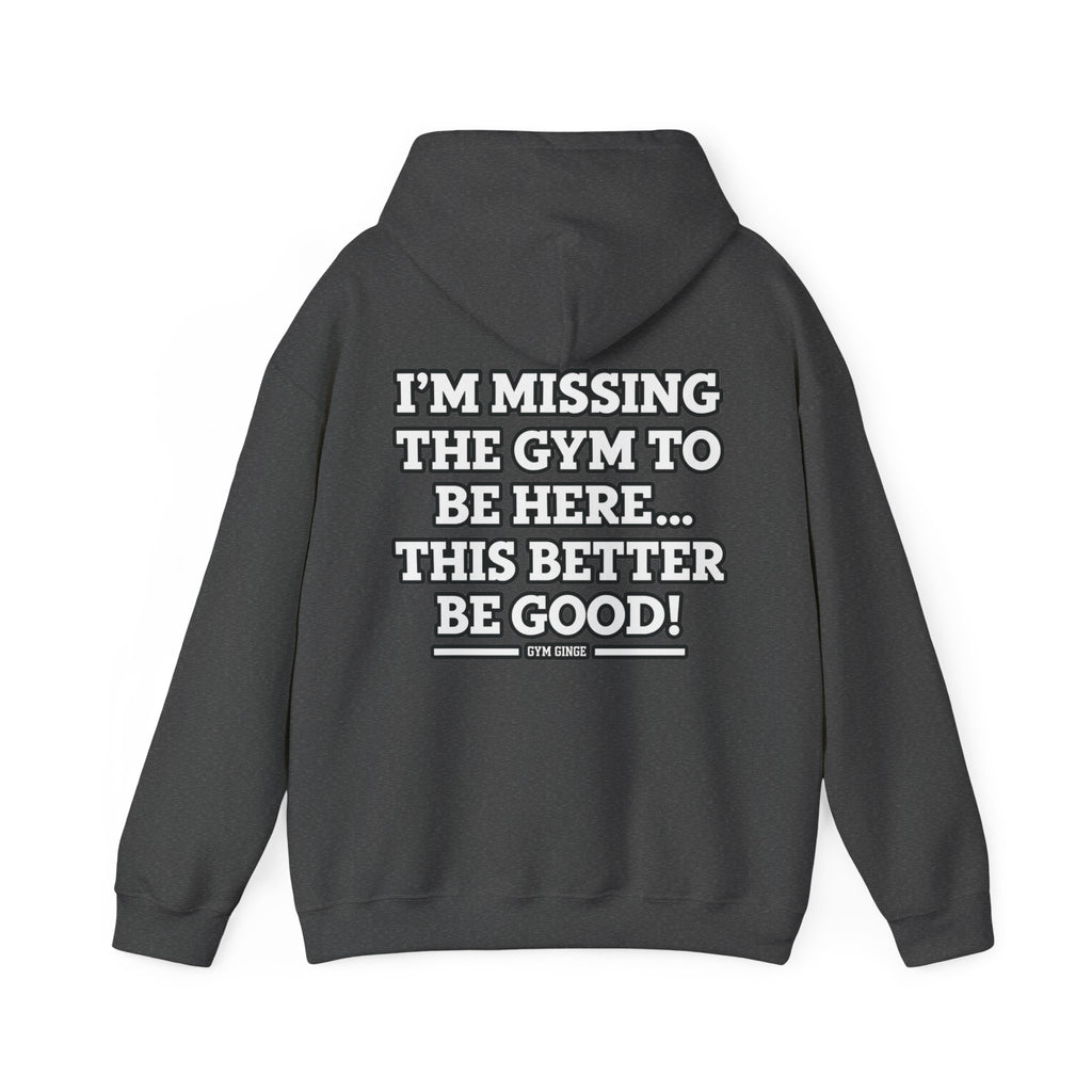 Dark Heather product view | GG|Dark Heather|Missing Gym - Strength Dept. Front Hoodie|V2