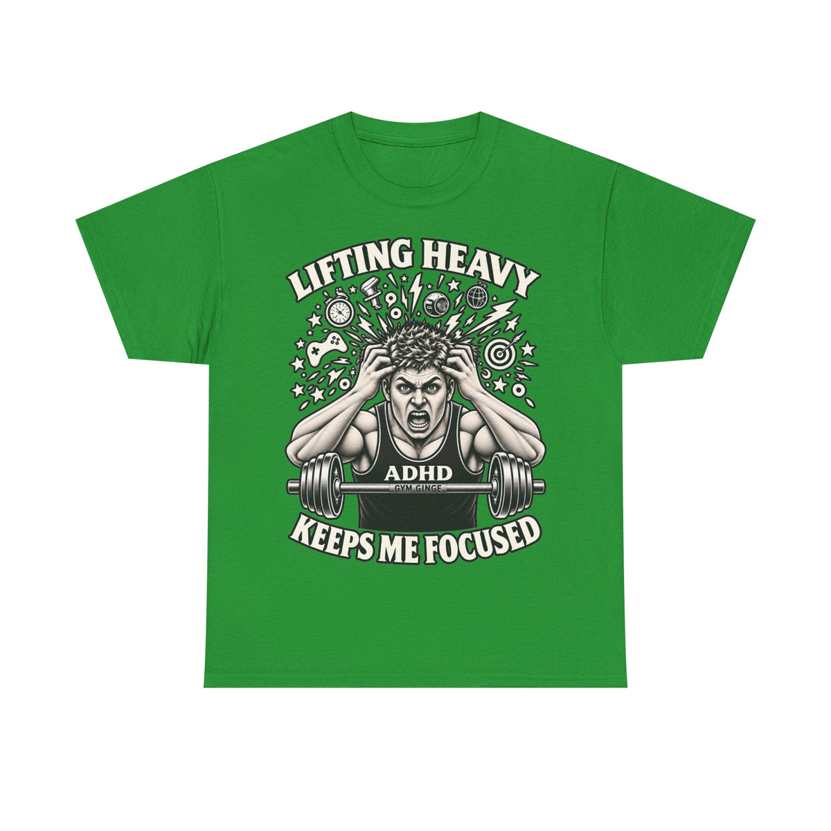 Gym Ginge product media | GG|Irish Green|ADHD Front Only|V1
