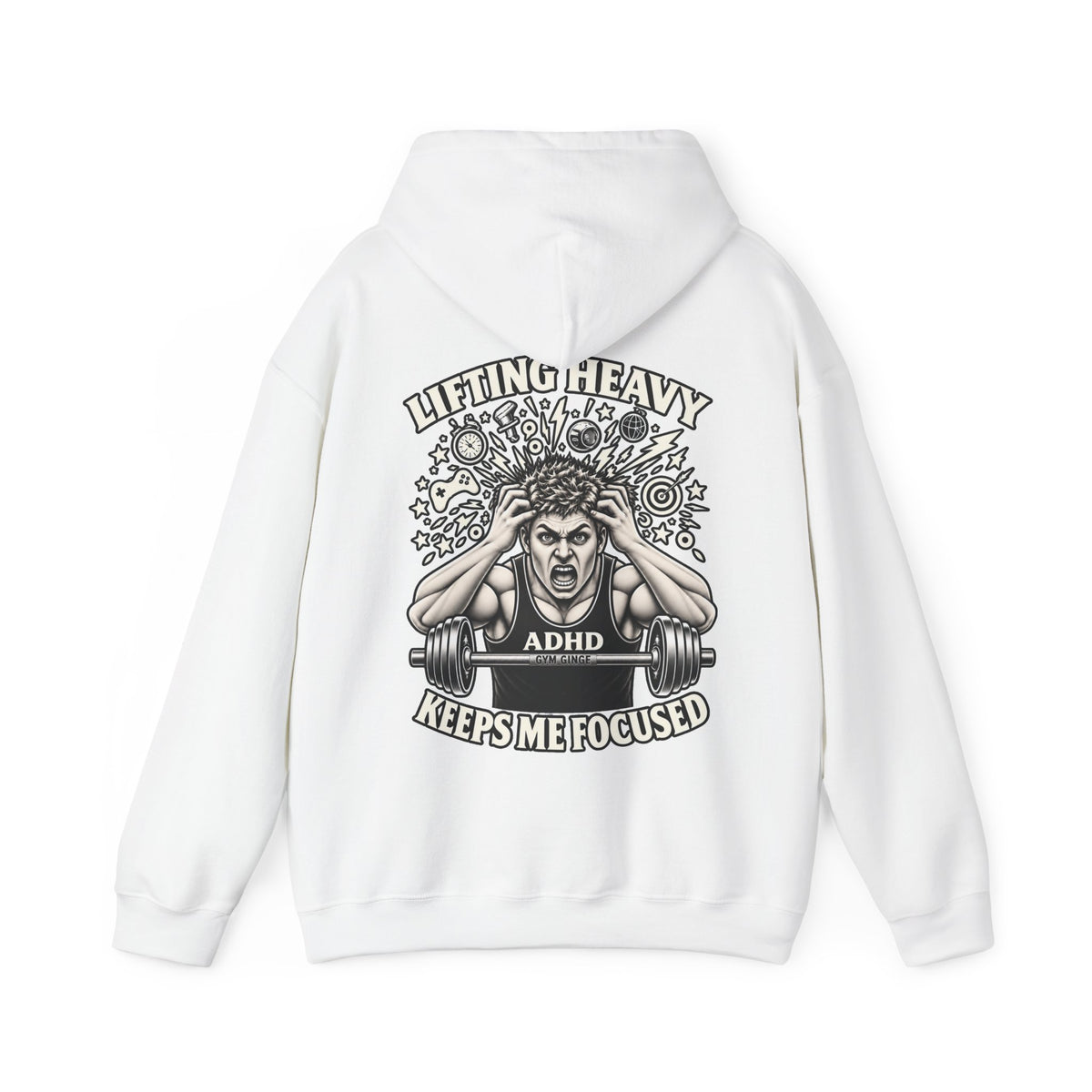 Gym Ginge product media | GG|White|Plain Front|V1