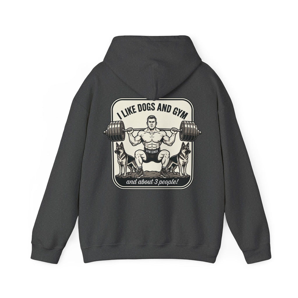 Dark Heather product view | GG|Dark Heather|Mens Gym Dogs Plain Front Hoodie|V2