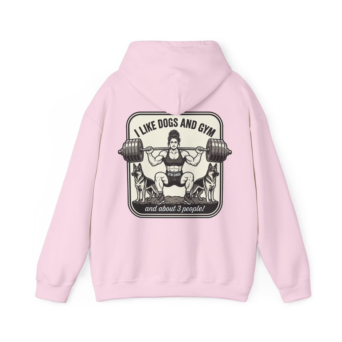 Gym Ginge product media | GG|Light Pink|Ladies Gym Dogs - Strength Dept. Front Hoodie|V1