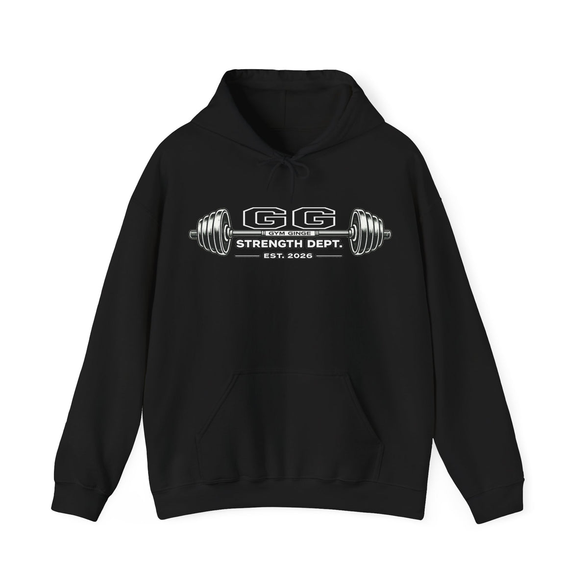 Black product view | GG|Black|Ladies ADHD Lifting V2 - Strength Dept. Front Hoodie|V2
