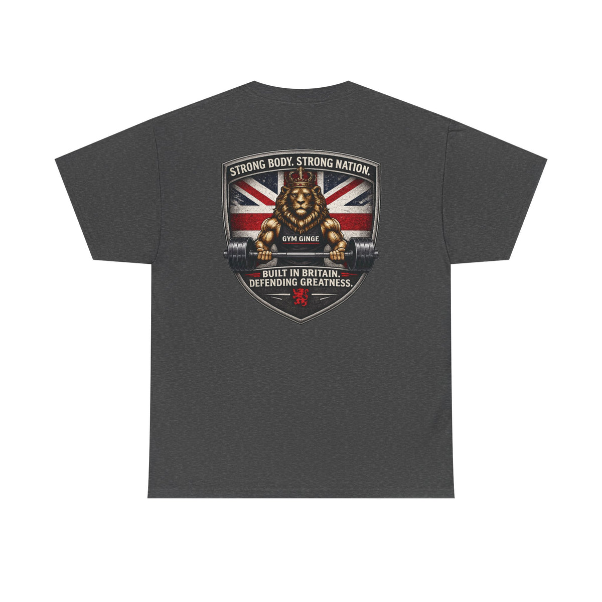 Gym Ginge product media | GG|Dark Heather|Rear - Plain Front|V1