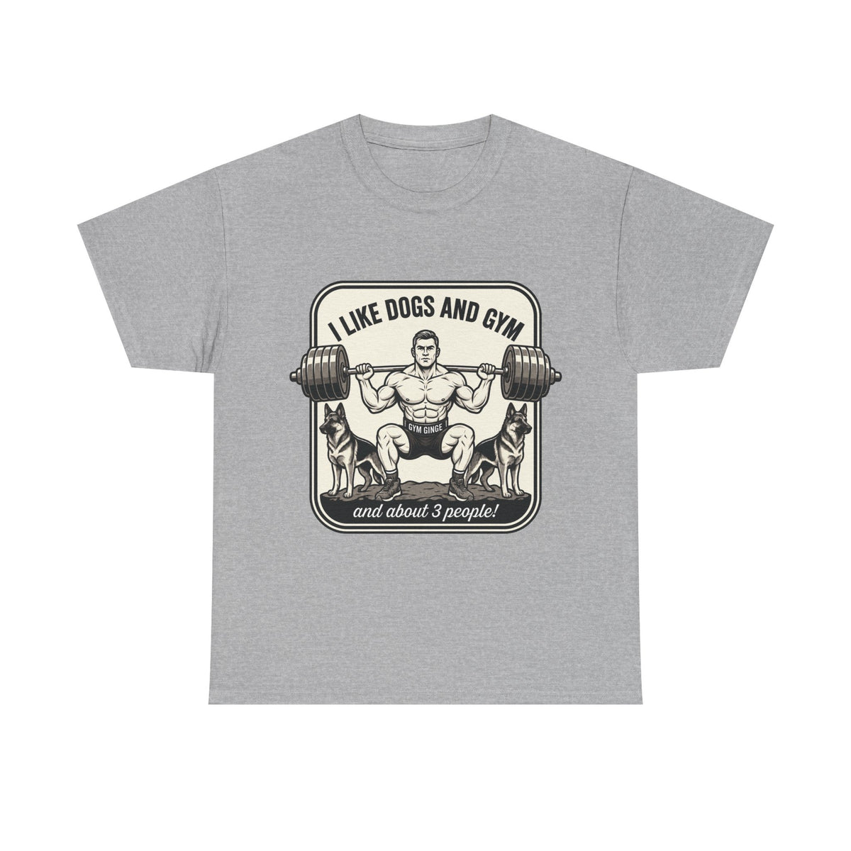 Gym Ginge product media | GG|Sport Grey|Mens Gym Dogs - Front Only T-Shirt|V1