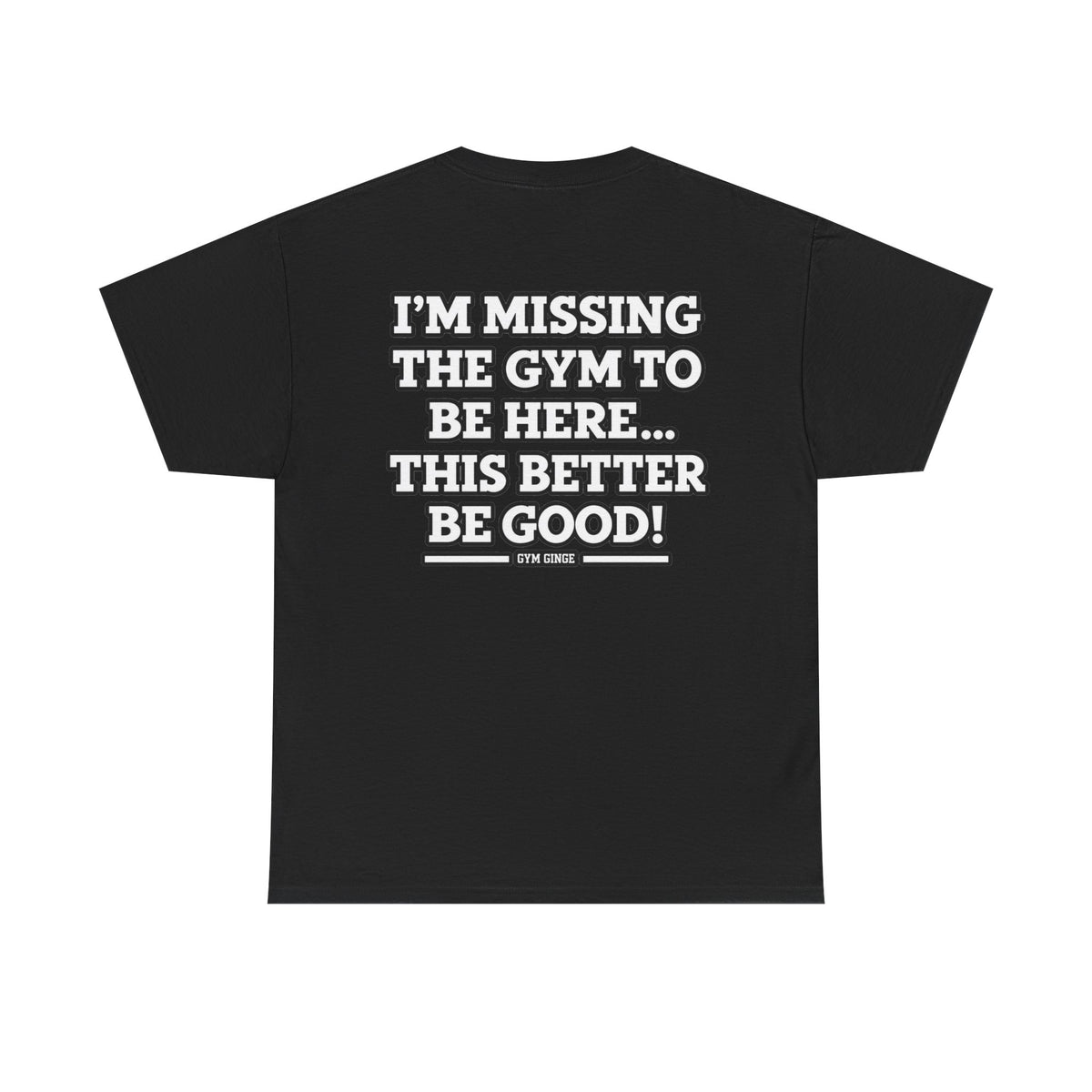 Black product view | GG|Black|Missing Gym Rear - Strength Dept. Front T-Shirt|V2