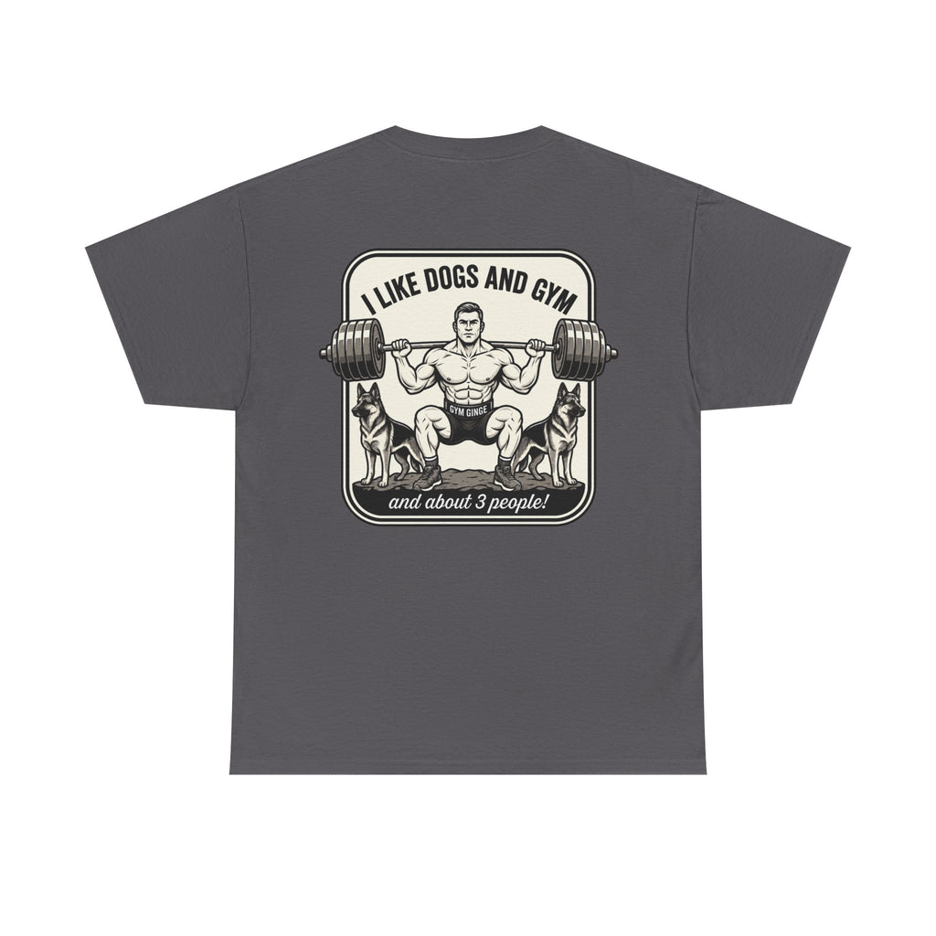 Gym Ginge product media | GG|Charcoal|Mens Gym Dogs - Rear Only T-Shirt|V1