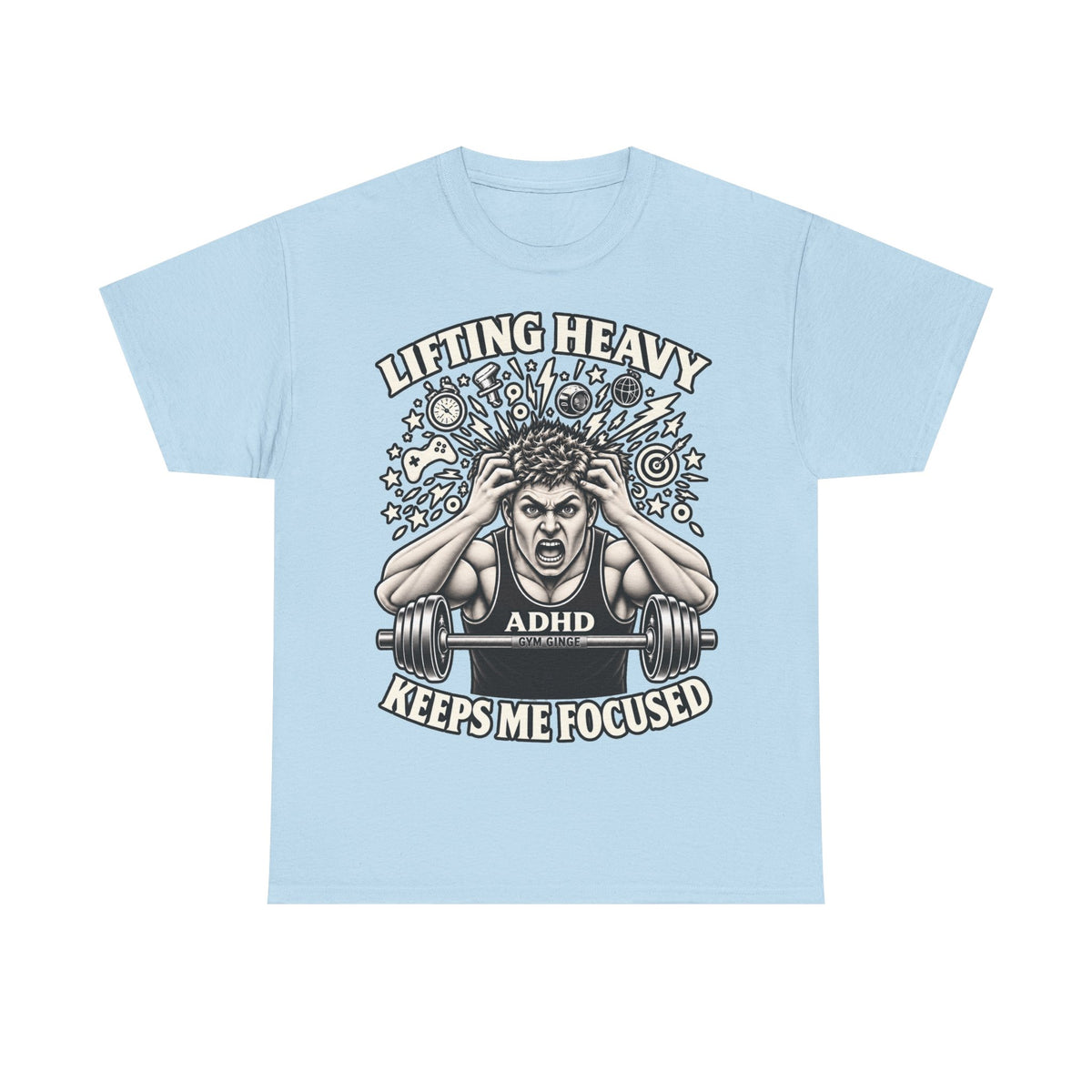Gym Ginge product media | GG|Light Blue|ADHD Front Only|V1