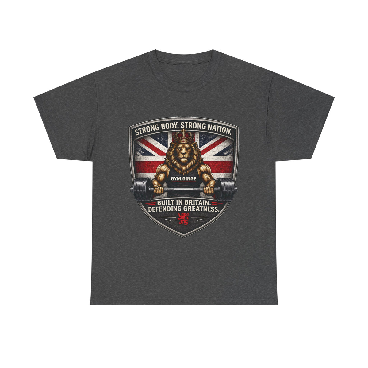 Gym Ginge product media | GG|Dark Heather|Front Only|V1