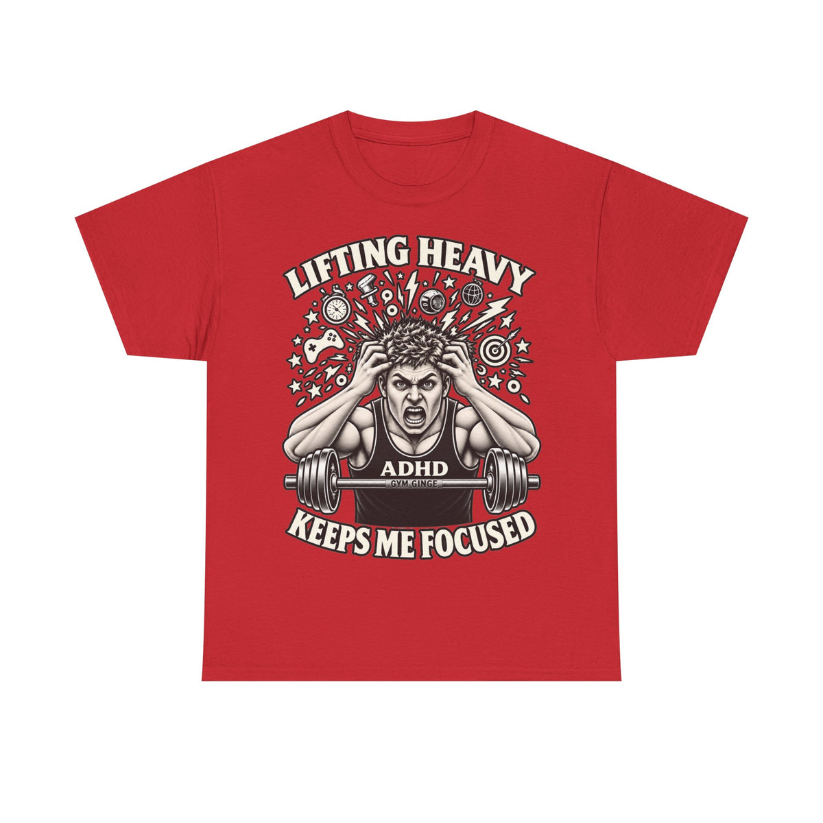 Gym Ginge product media | GG|Red|ADHD Front Only|V1