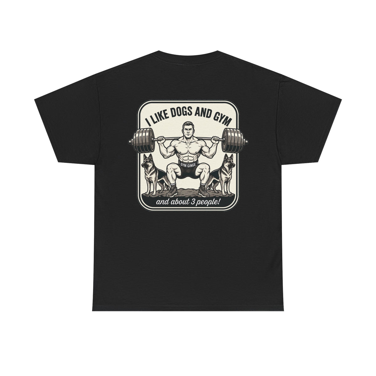 Black product view | GG|Black|Mens Gym Dogs Rear - Strength Dept. Front|V2