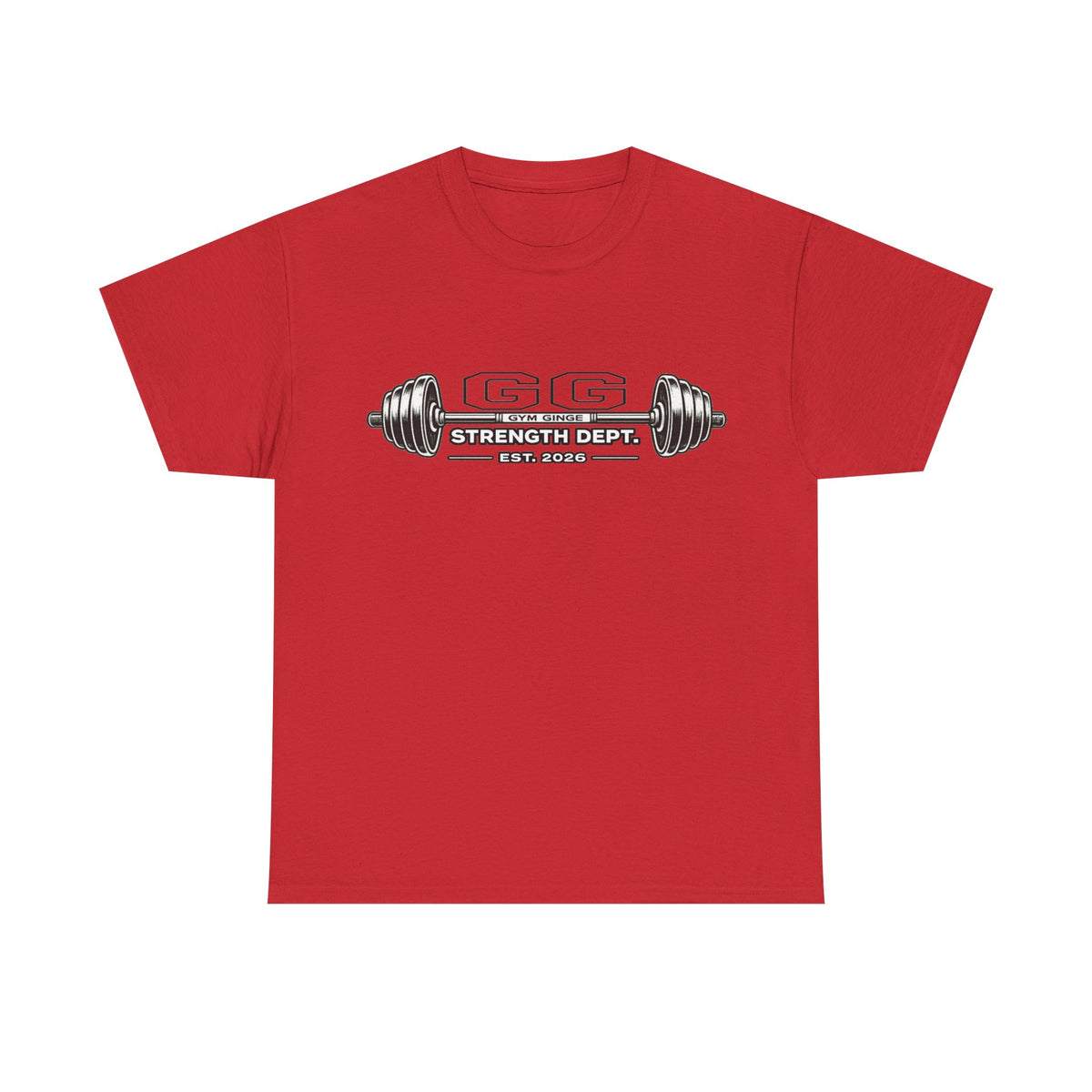 Gym Ginge product media | GG|Red|Mens Gym Dogs Rear - Strength Dept. Front|V1