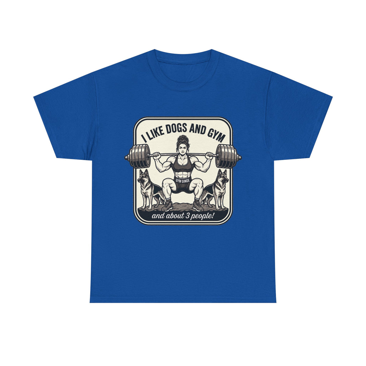 Gym Ginge product media | GG|Royal|Ladies Gym Dogs - Front Only T-Shirt|V1