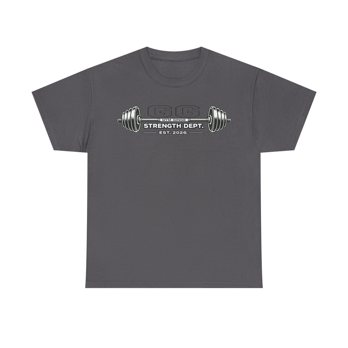 Gym Ginge product media | GG|Charcoal|Strength Dept. Barbell Front|V1