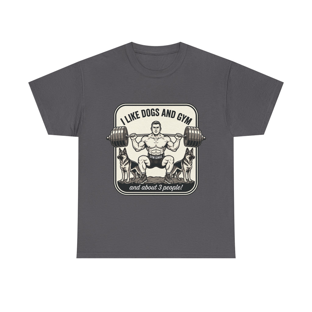 Gym Ginge product media | GG|Charcoal|Mens Gym Dogs - Front Only T-Shirt|V1