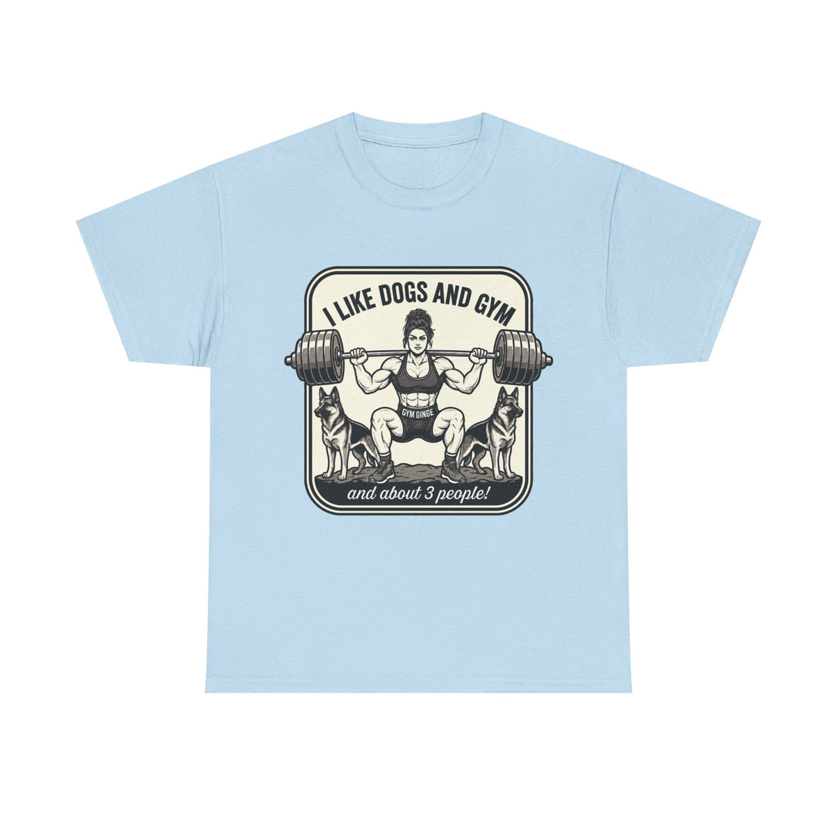 Gym Ginge product media | GG|Light Blue|Ladies Gym Dogs - Front Only T-Shirt|V1