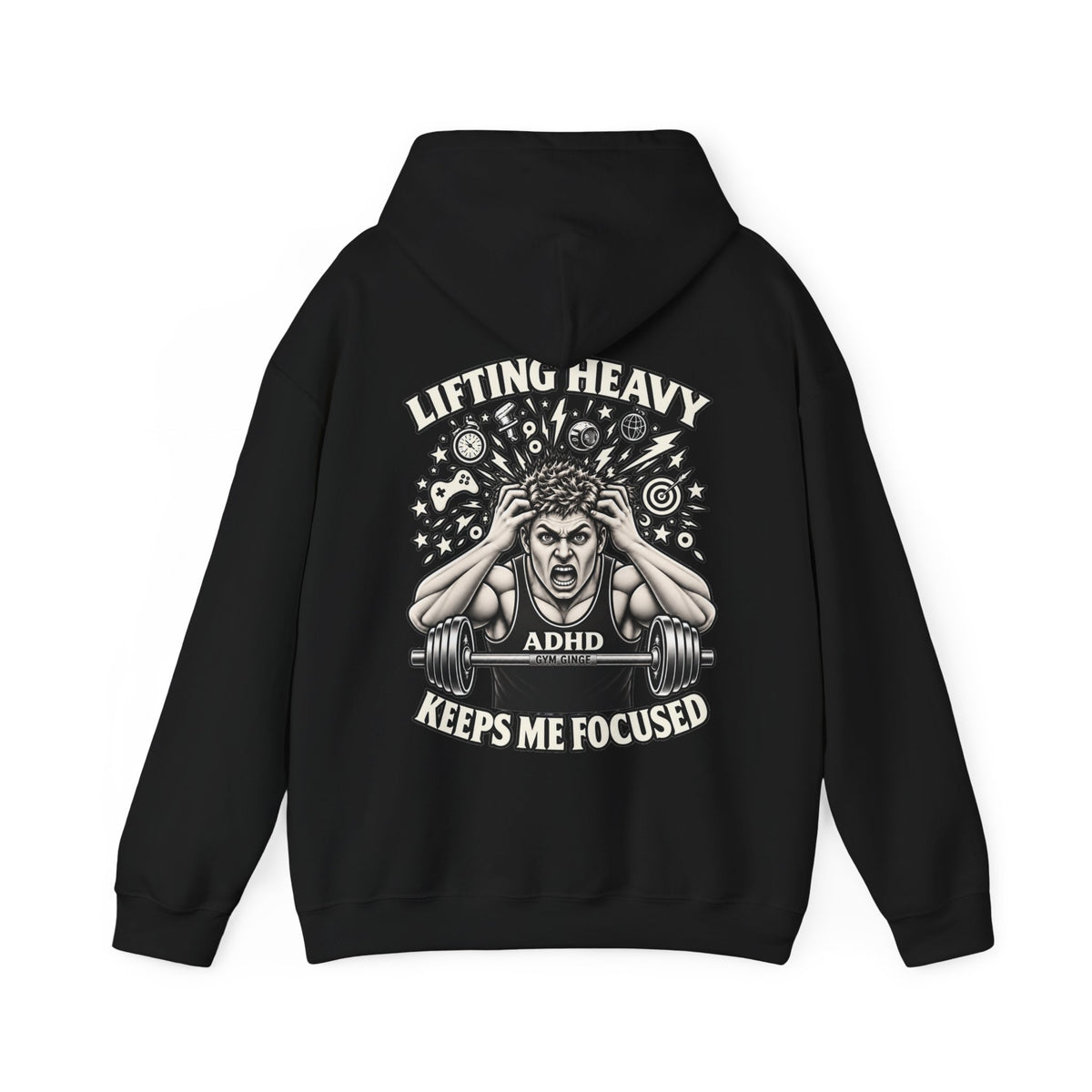 Gym Ginge product media | GG|Black|Plain Front|V1