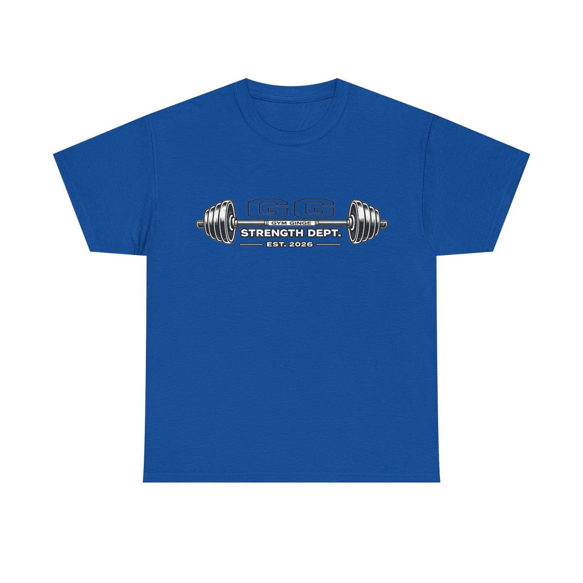 Gym Ginge product media | GG|Royal|Ladies ADHD Lifting V2 - Strength Dept. Front T-Shirt|V1