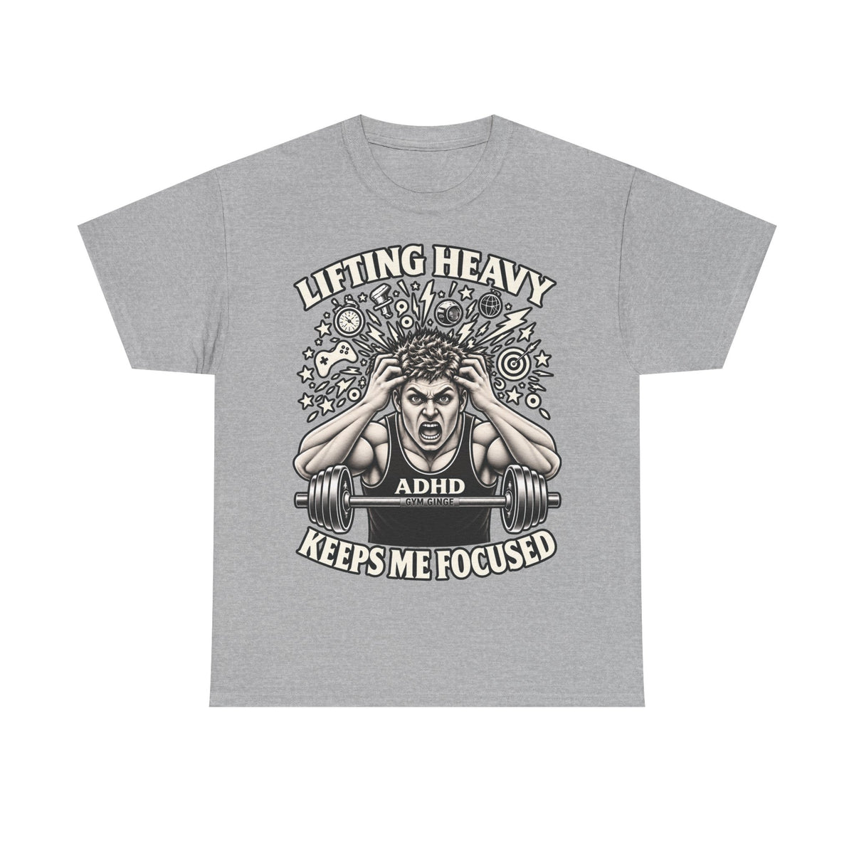 Gym Ginge product media | GG|Sport Grey|ADHD Front Only|V1