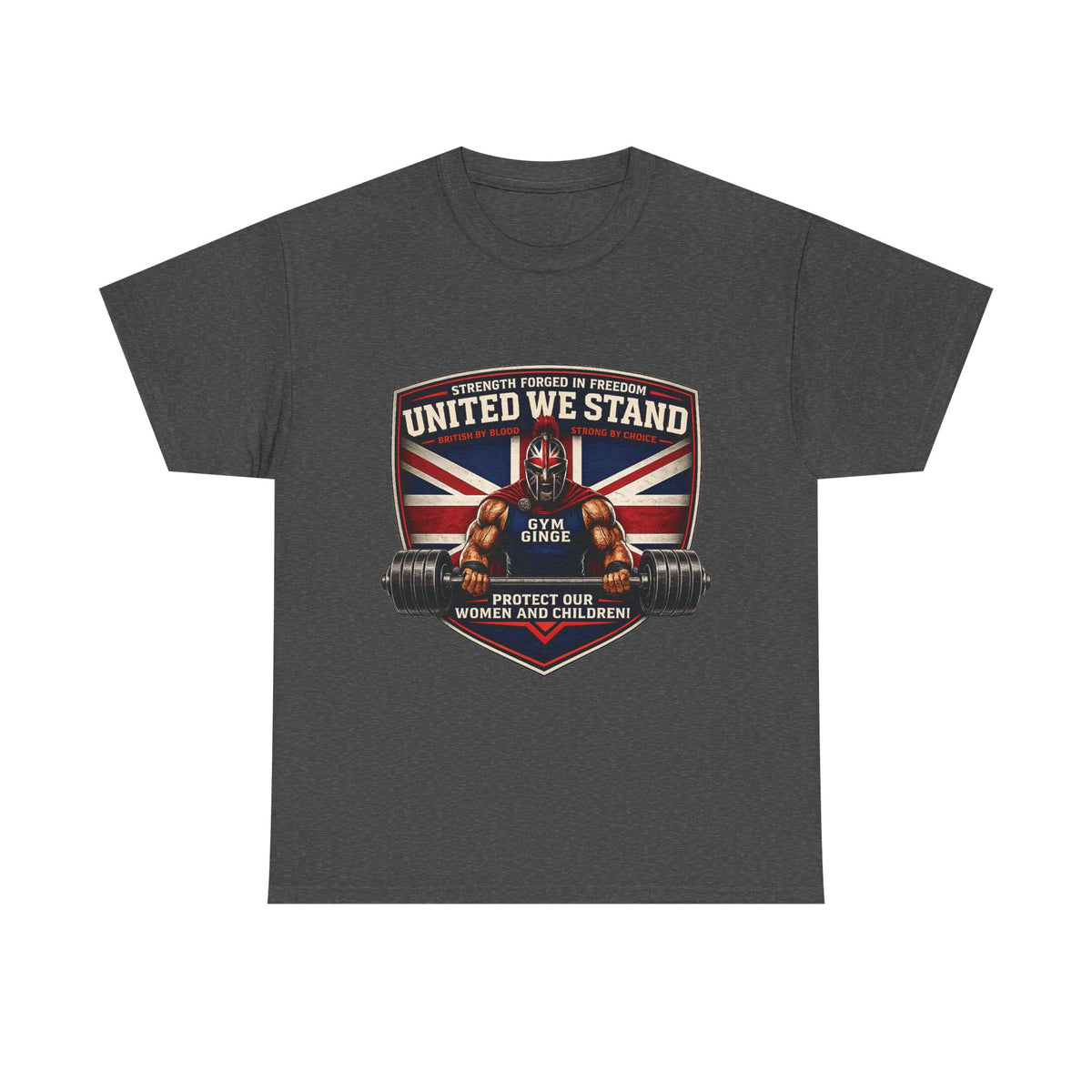 Gym Ginge product media | GG|Dark Heather|Spartan Front Only|V1
