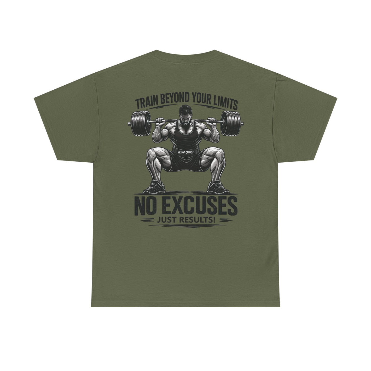 Military Green product view | GG|Military Green|Beyond Limits Rear - Strength Dept. Front|V2