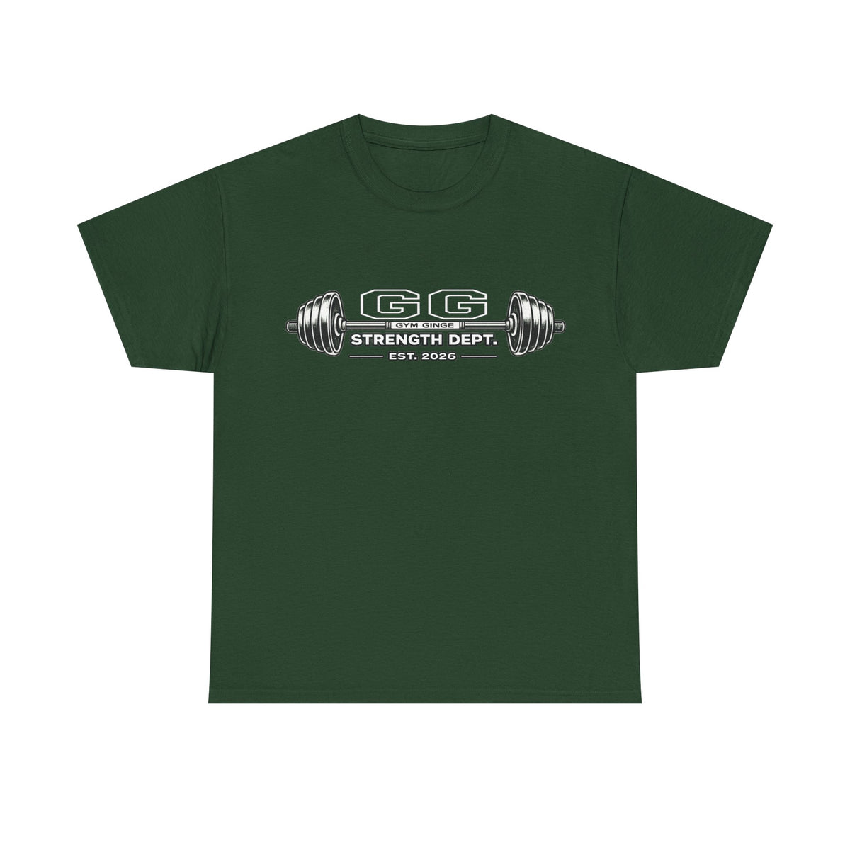 Gym Ginge product media | GG|Forest Green|Ladies ADHD Lifting V2 - Strength Dept. Front T-Shirt|V1